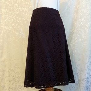 Black Nicole Miller Lace Skirt
